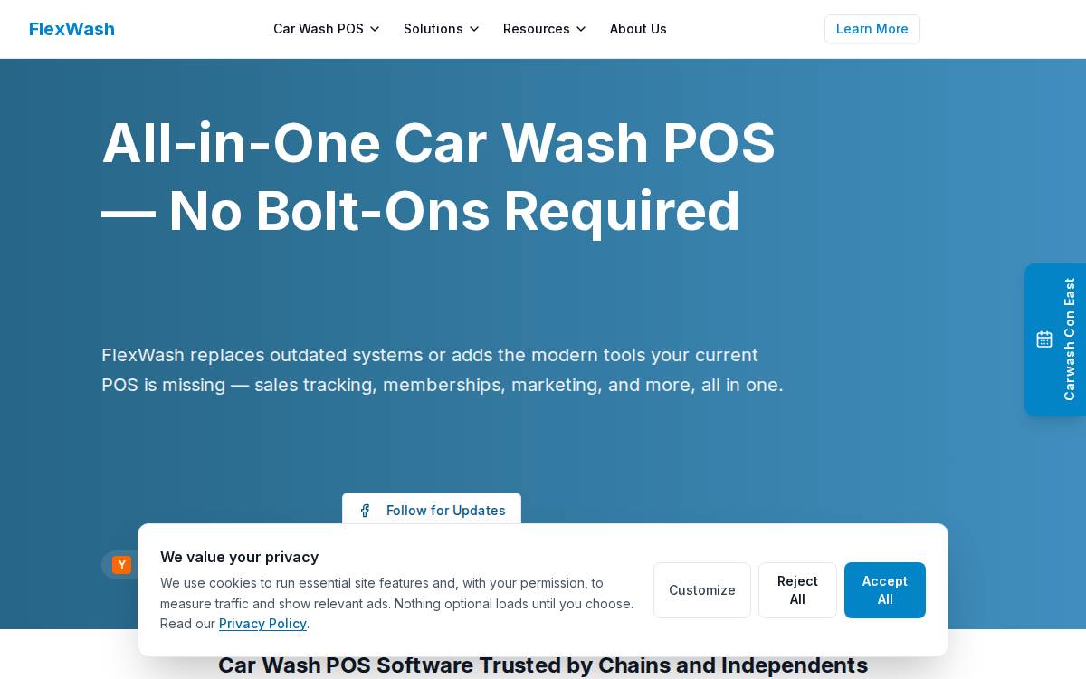 FlexWash website preview