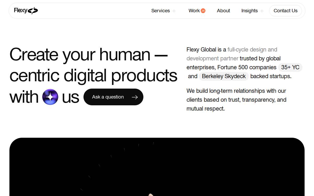 Flexy Global website preview