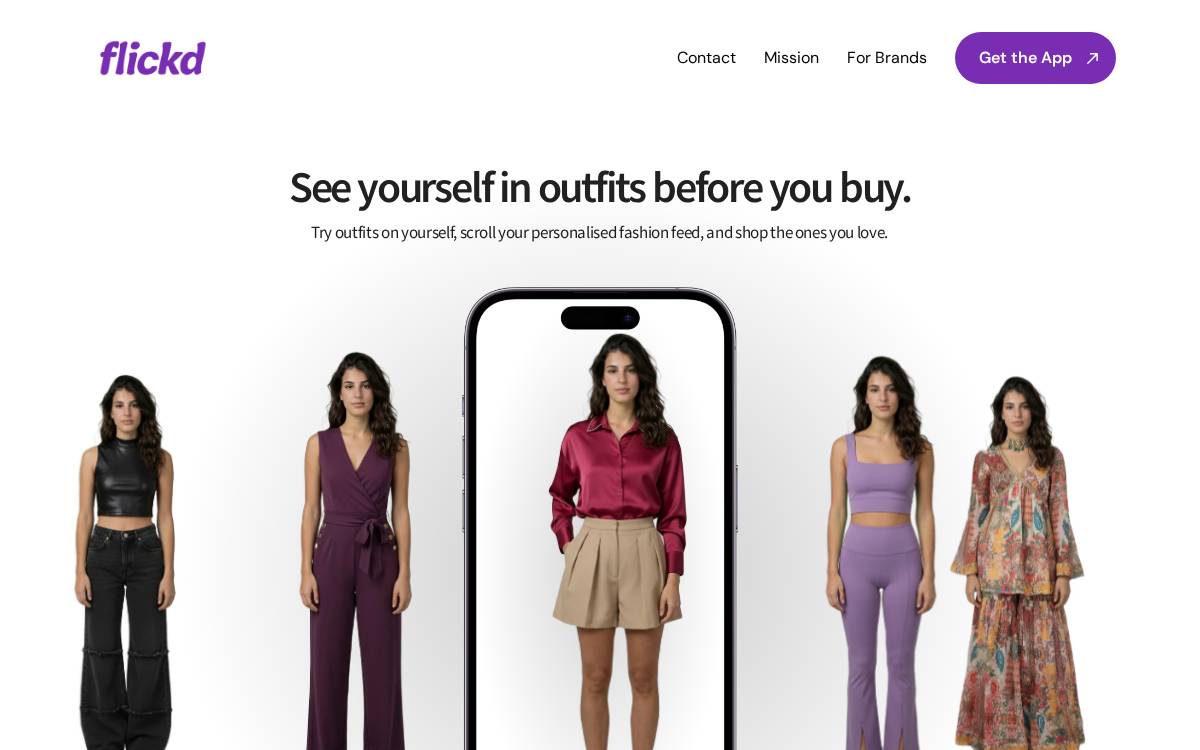 Flickd website preview