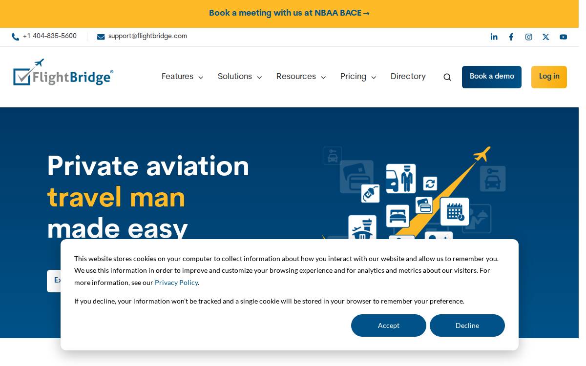FlightBridge website preview