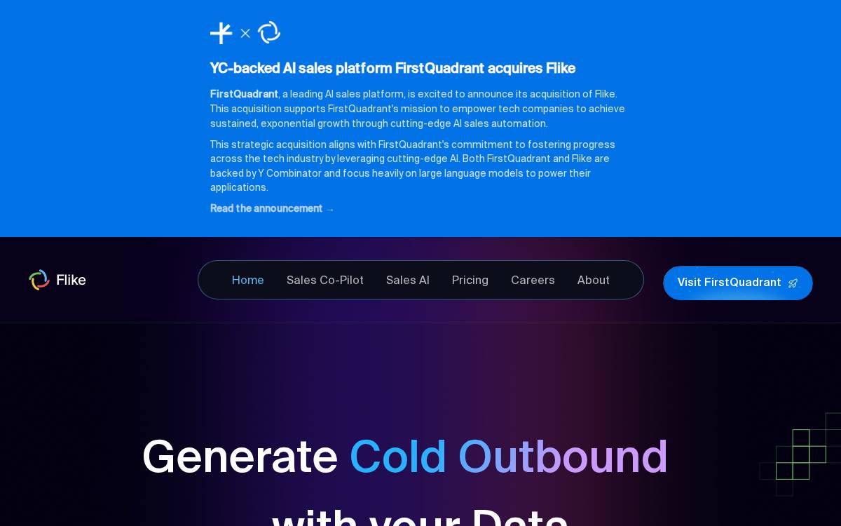 Flike website preview