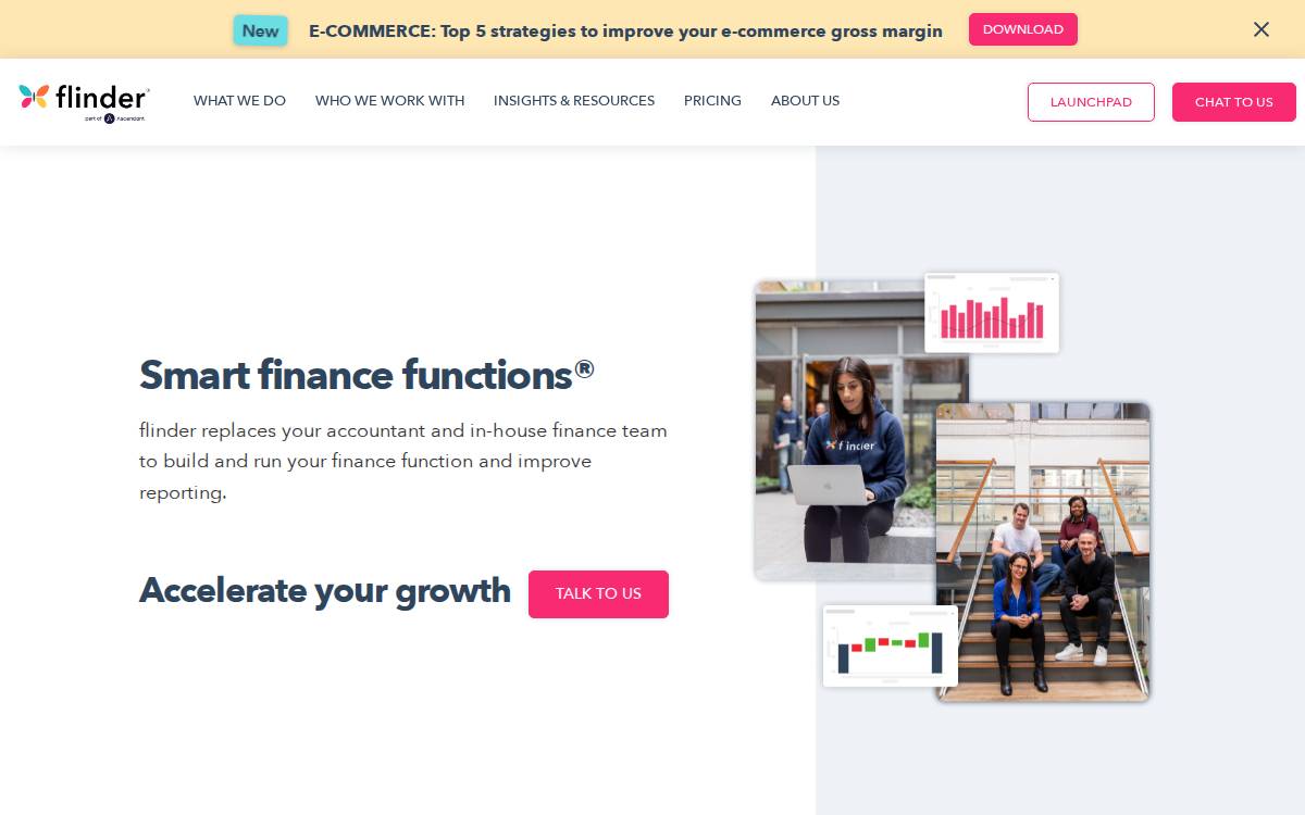Flinder website preview