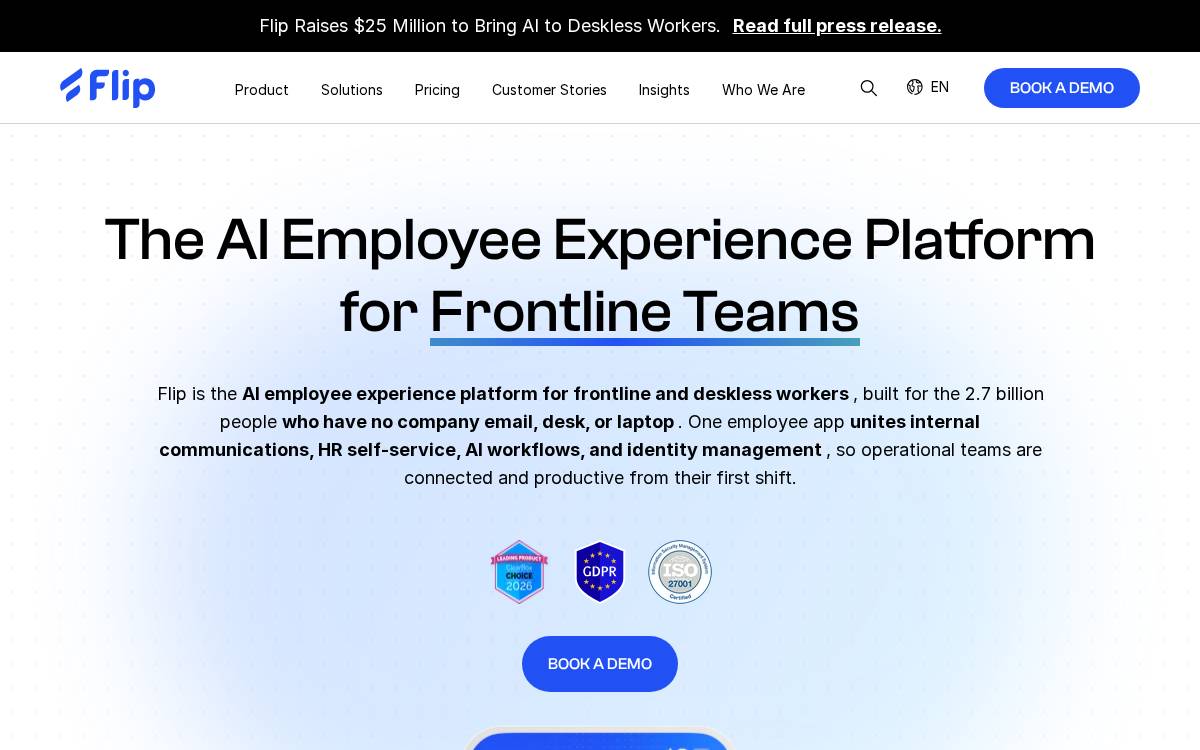 Flip website preview