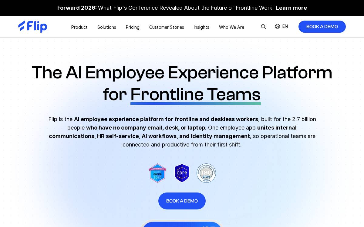Flip website preview