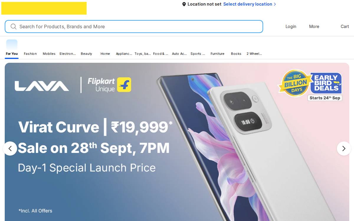 Flipkart website preview