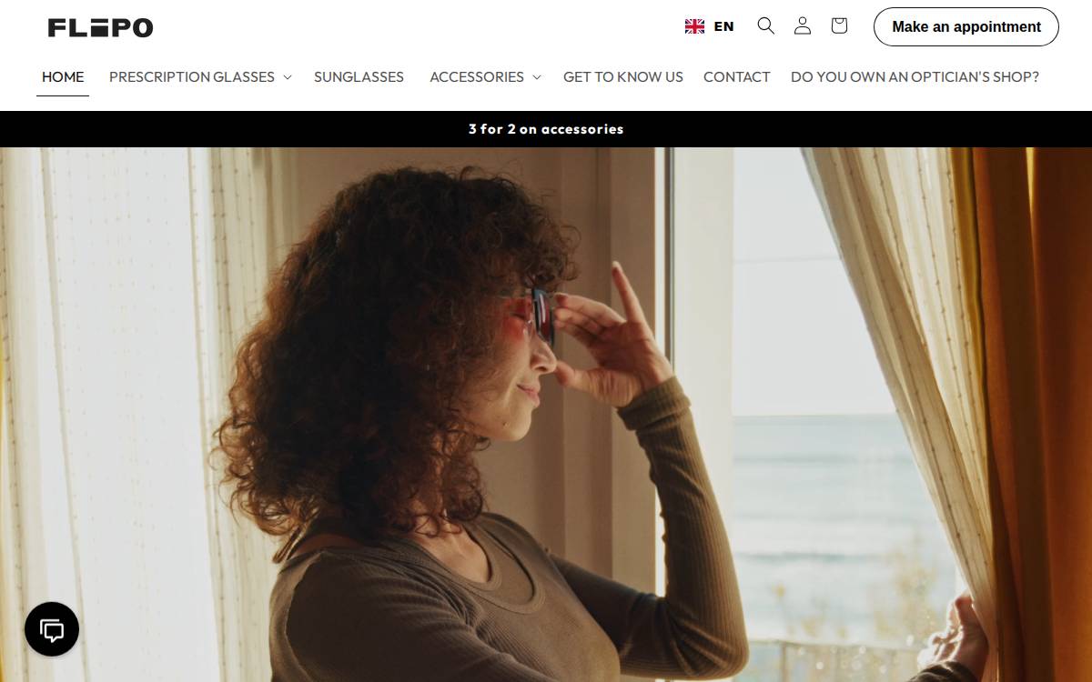 Flipo Eyewear website preview