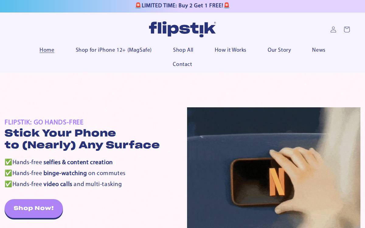 Flipstik website preview