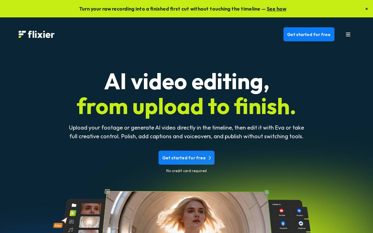 Flixier website preview