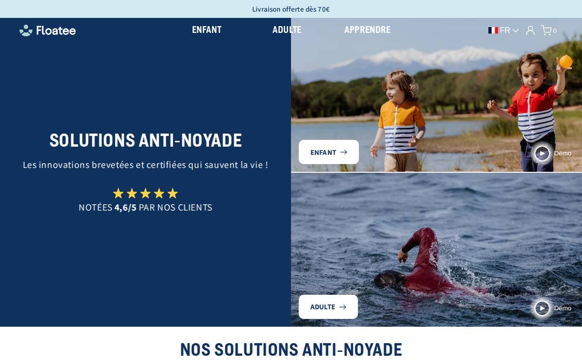 Floatee website preview