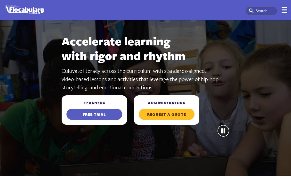Flocabulary website preview