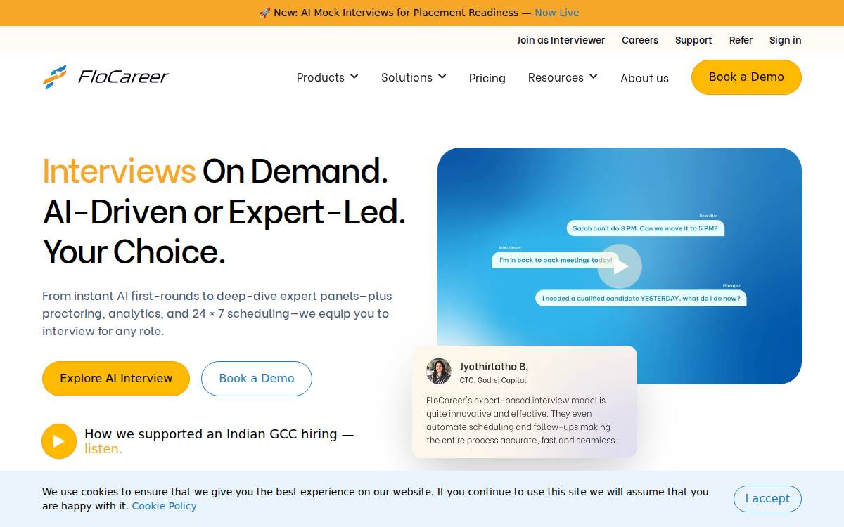 Flocareer website preview