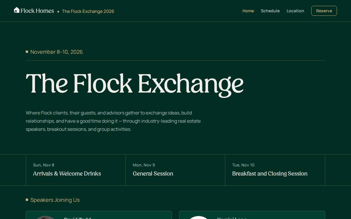 Flock website preview