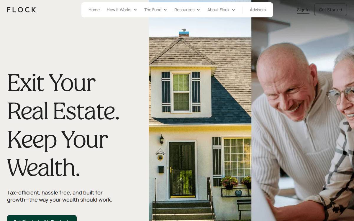 Flock Homes website preview