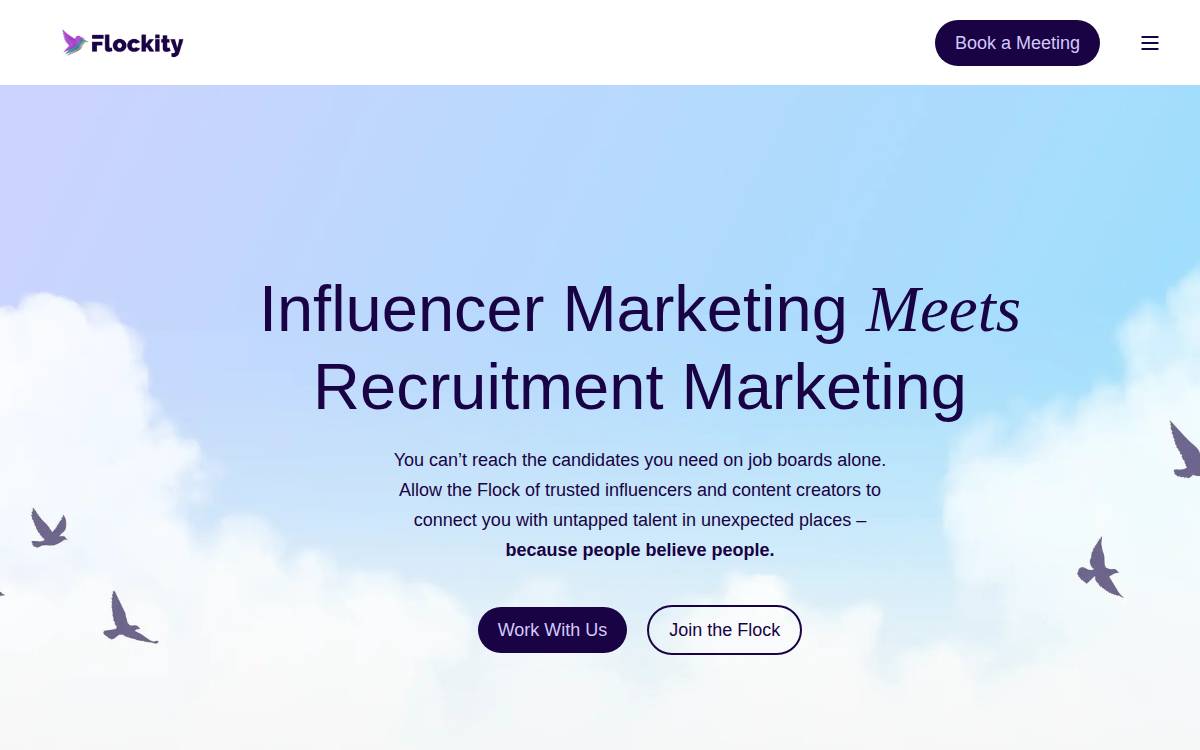 Flockity website preview