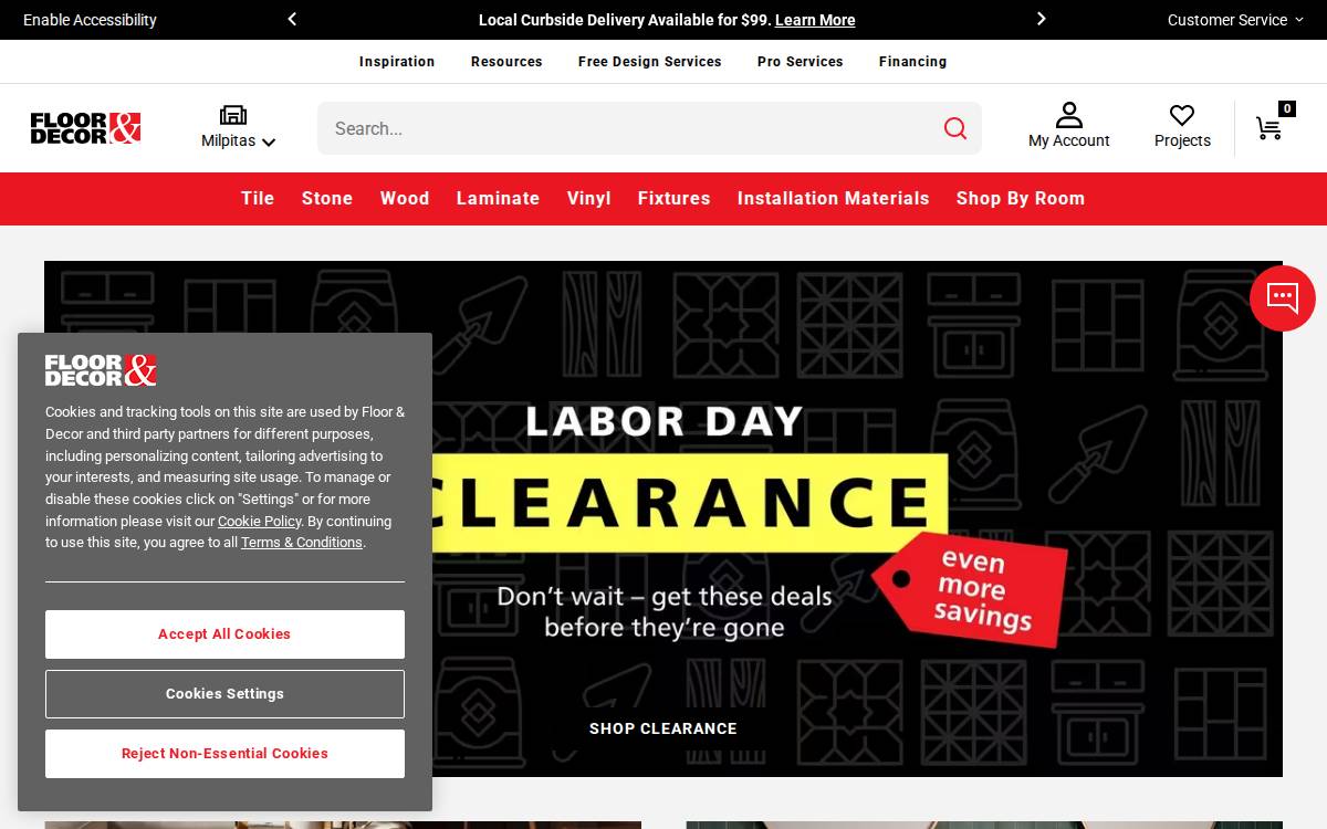 Floor & Decor website preview