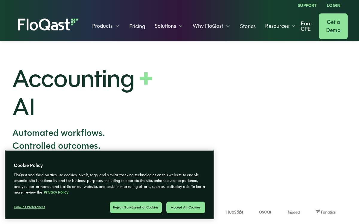 FloQast website preview