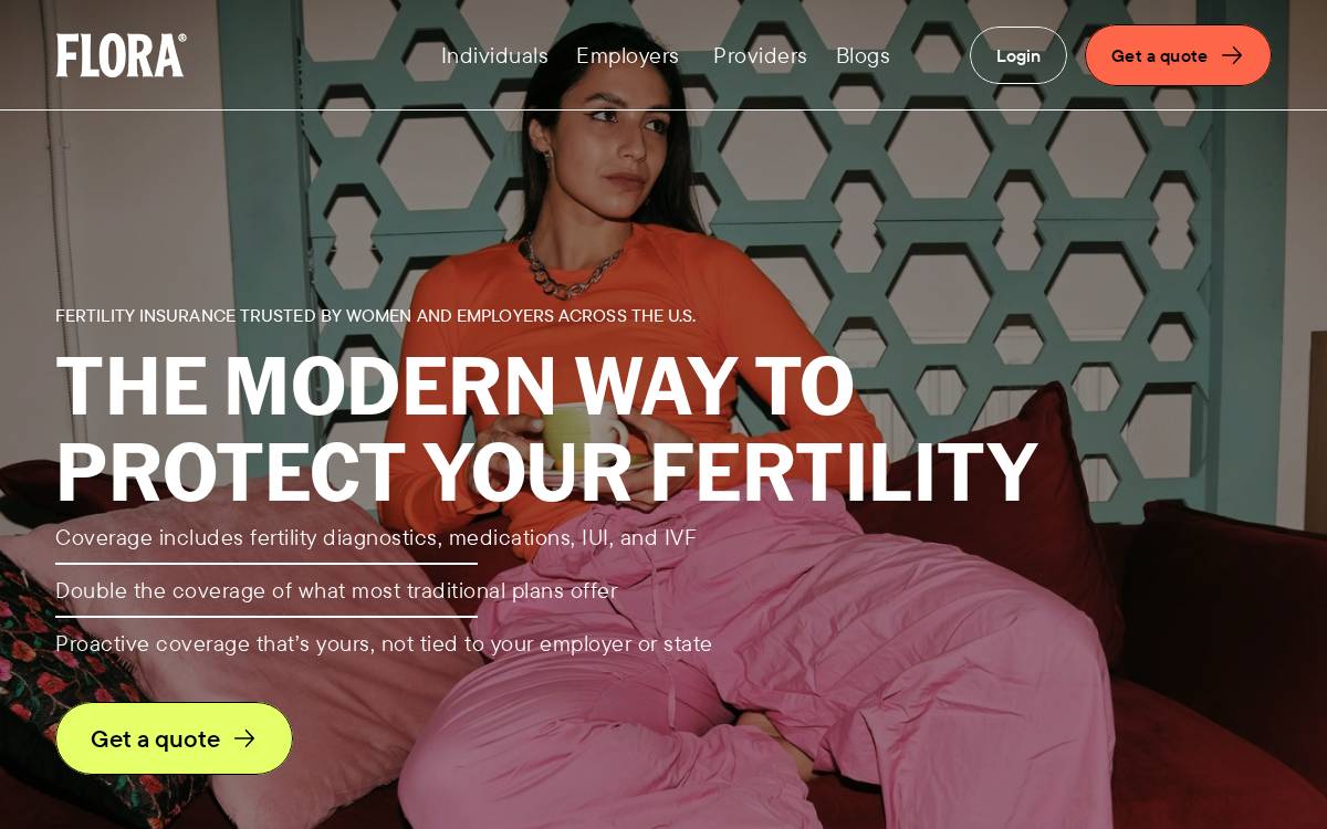 Flora website preview
