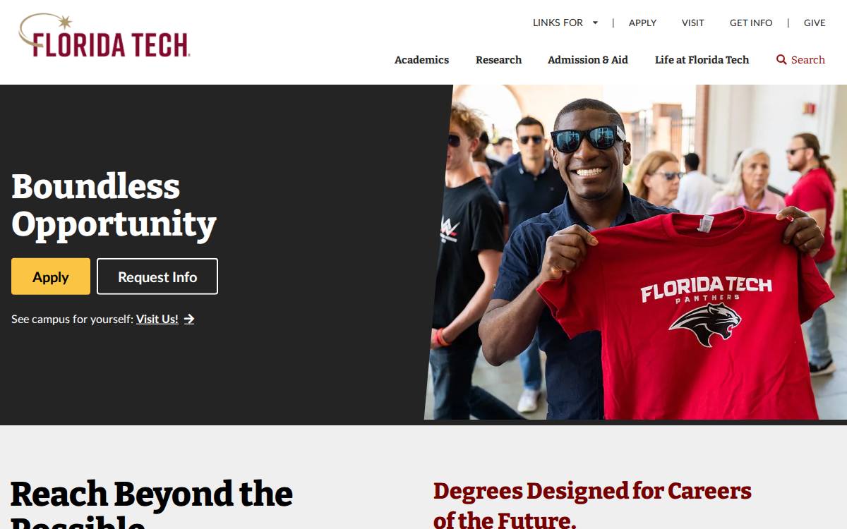 Florida Tech website preview