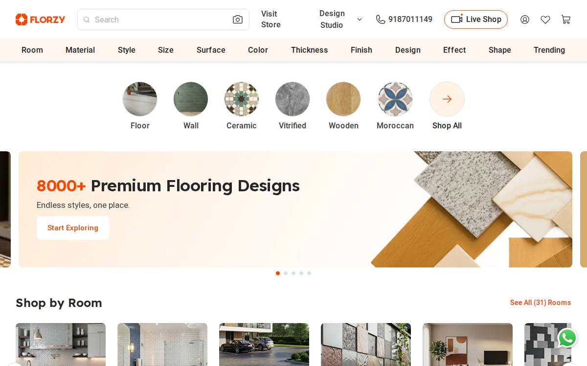 Florzy website preview