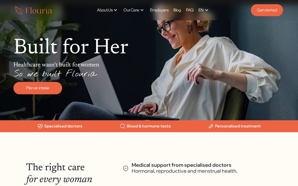 Flouria Health website preview