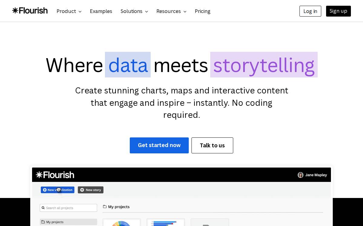 Flourish website preview