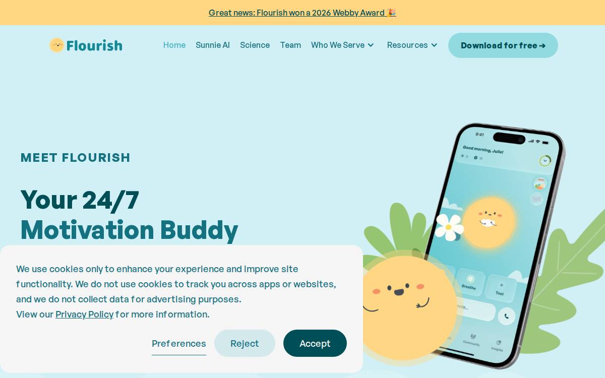 Flourish Science website preview