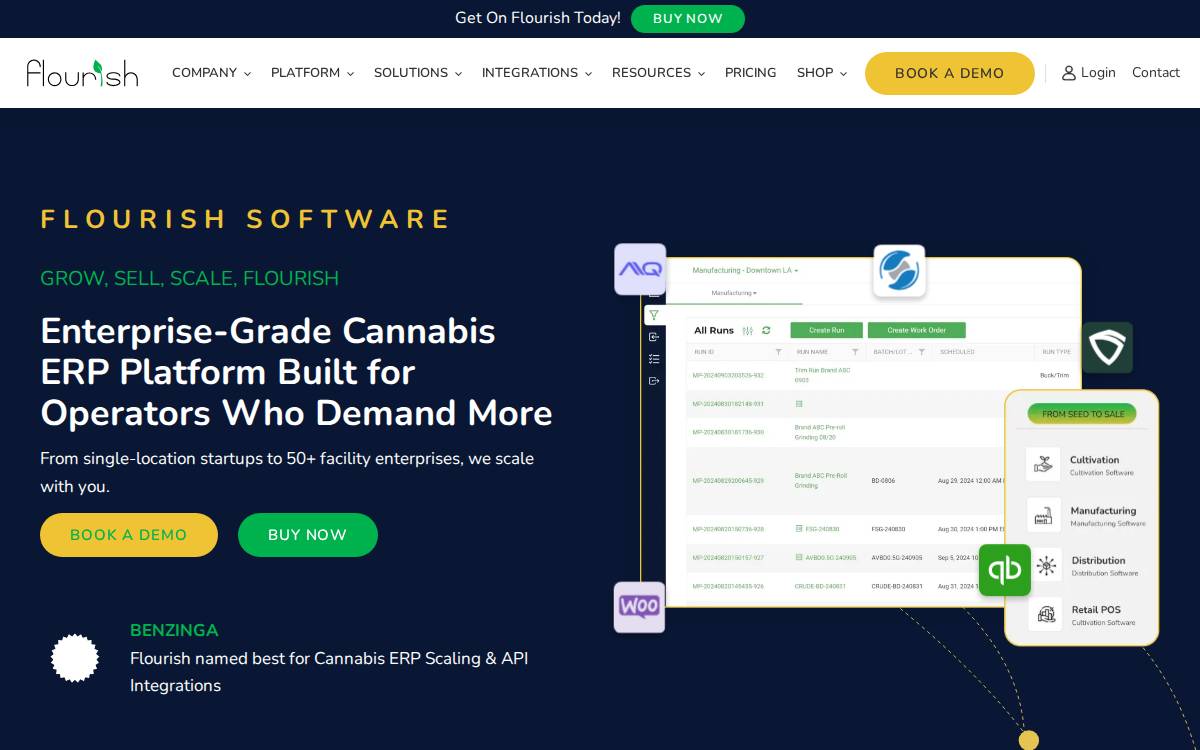 Flourish Software Compliance, Transparency, Cost-control website preview