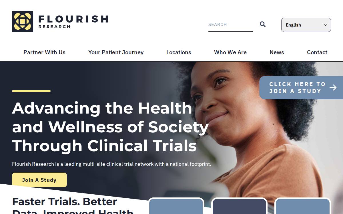 Flourishresearch website preview