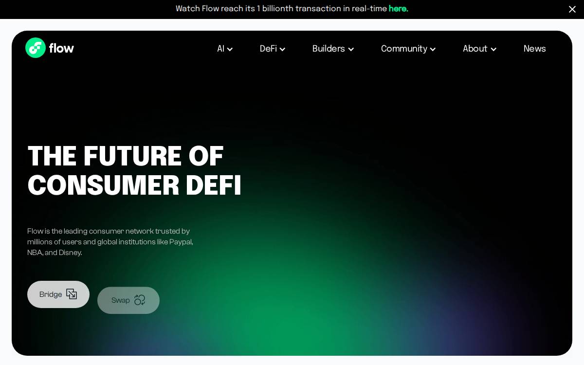 Flow website preview