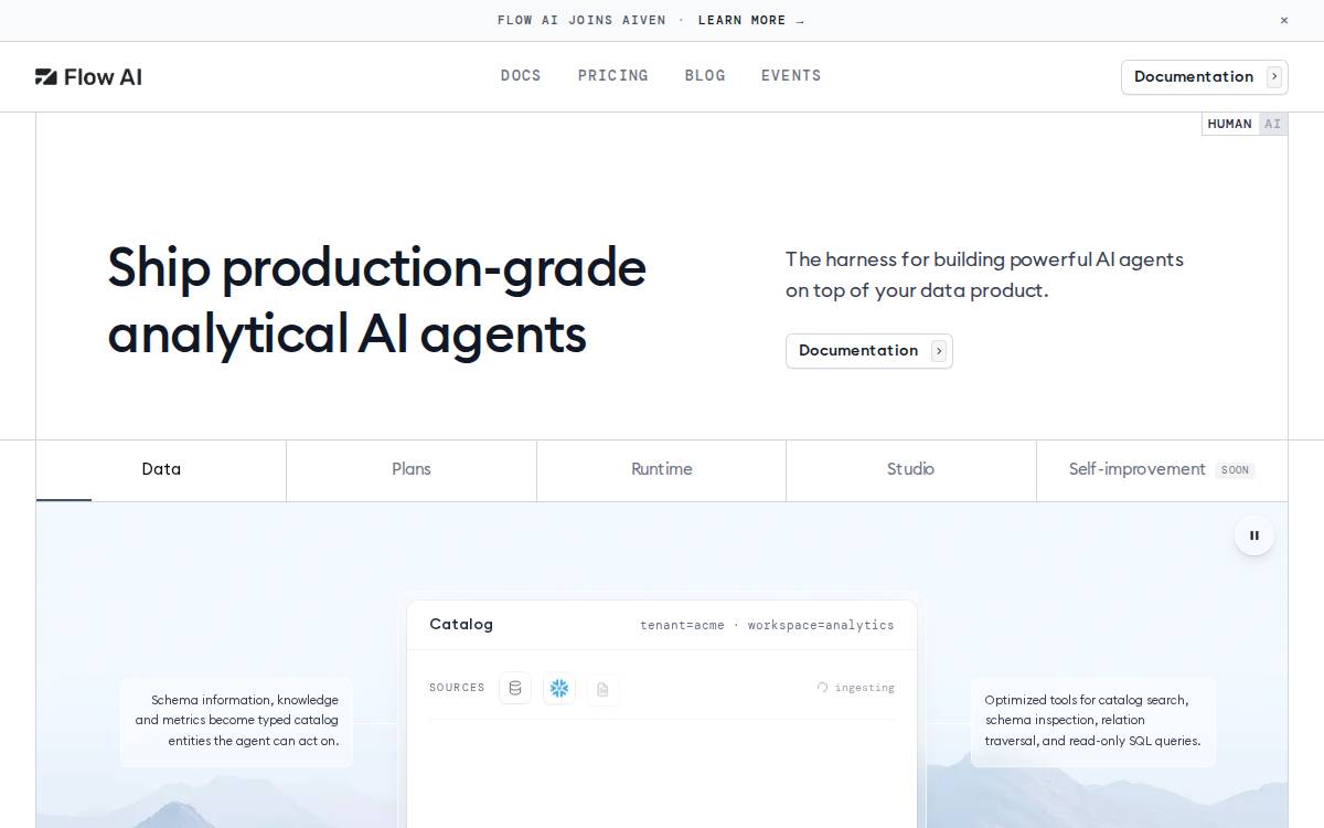 Flow AI website preview