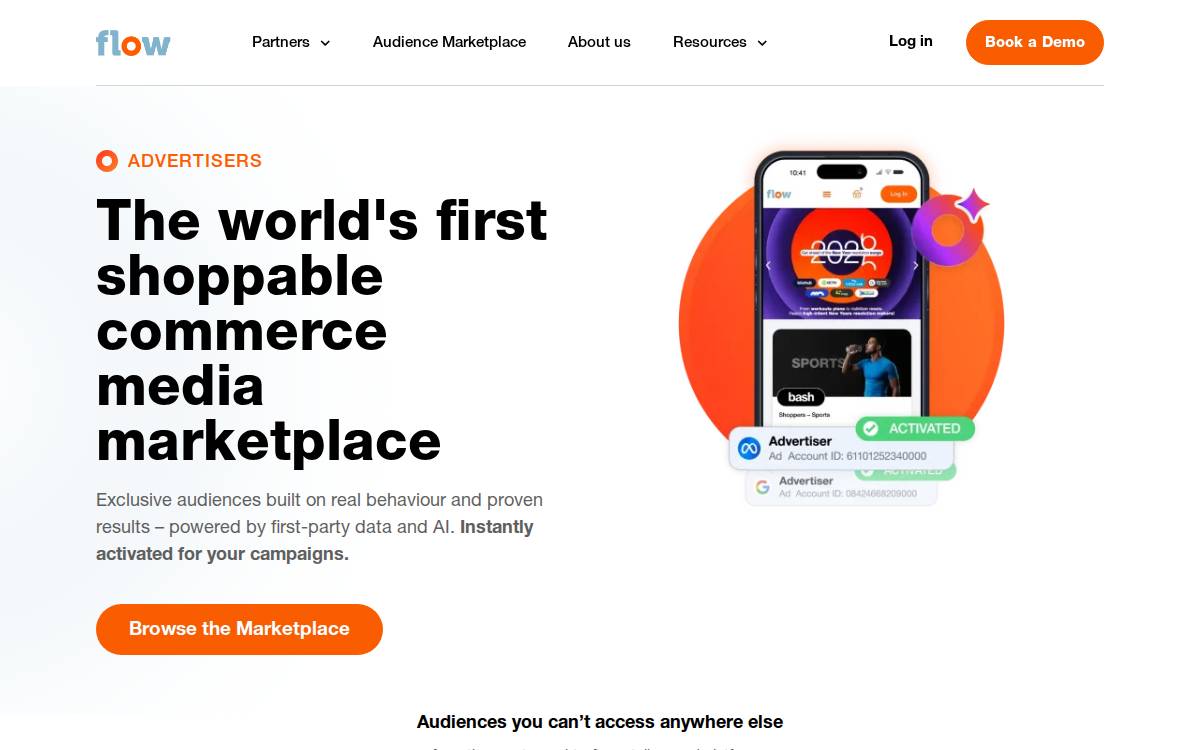 Flow living website preview