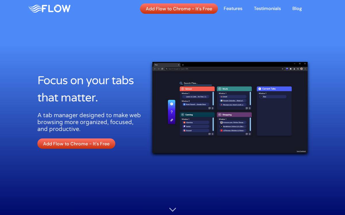 Flow website preview