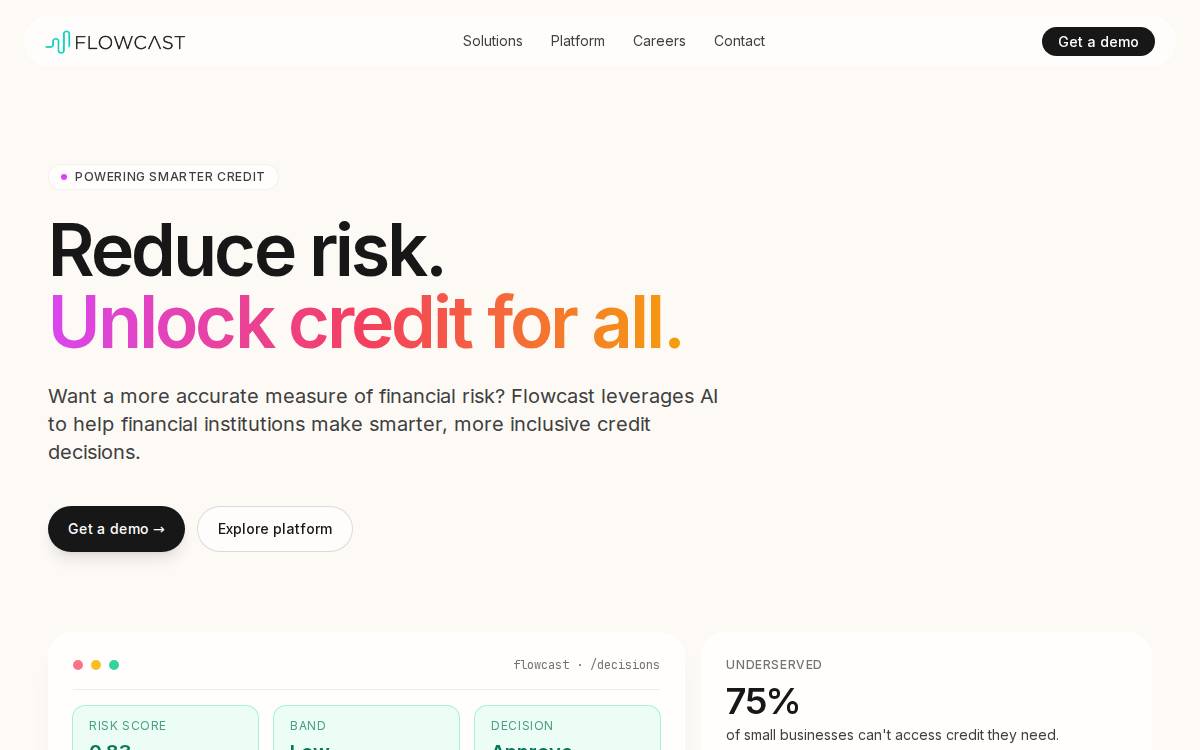 Flowcast website preview
