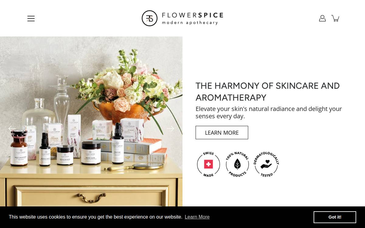 Flower & Spice website preview