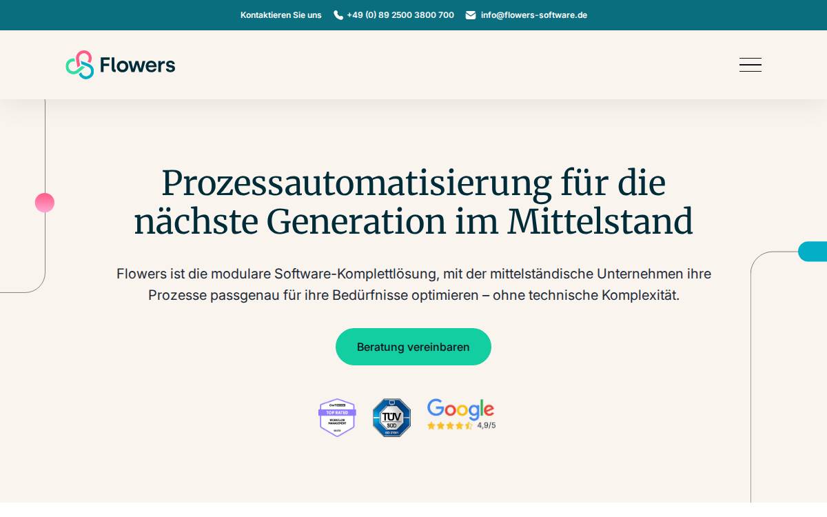 Flowers Software website preview