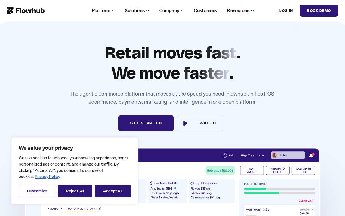 Flowhub website preview