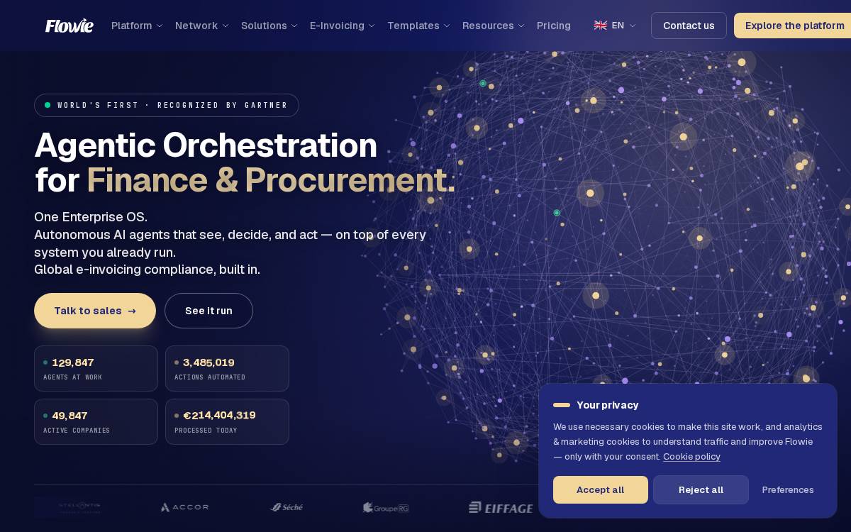 Flowie website preview