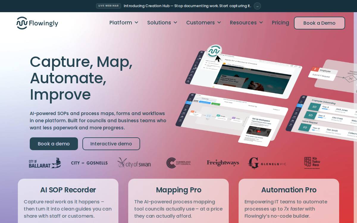 Flowingly website preview