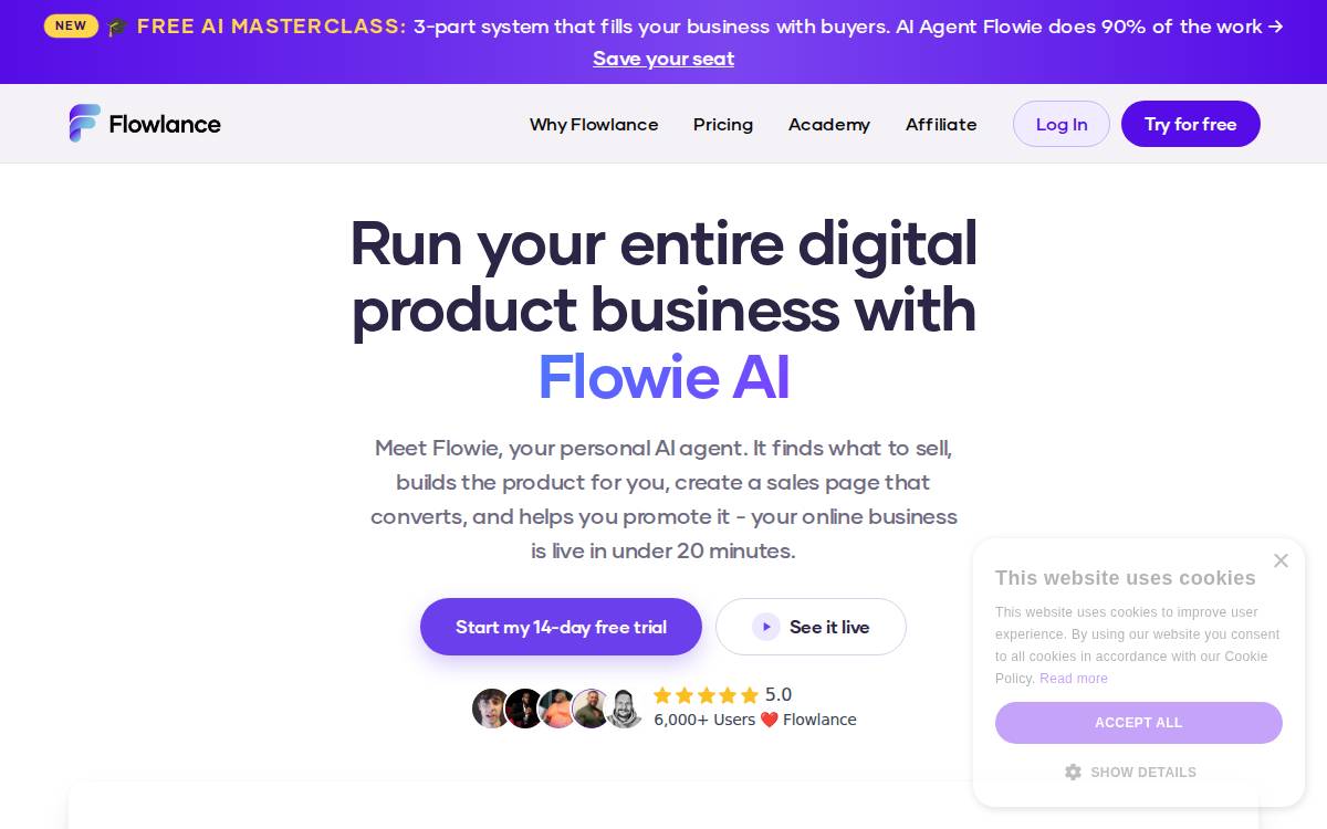 Flowlance website preview