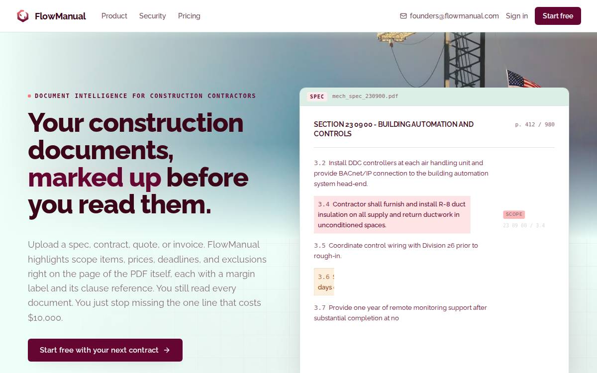 FlowManual website preview