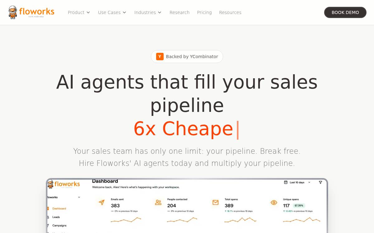 Floworks website preview