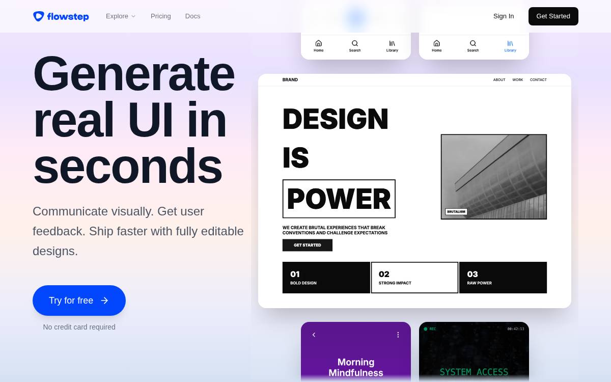 Flowstep website preview