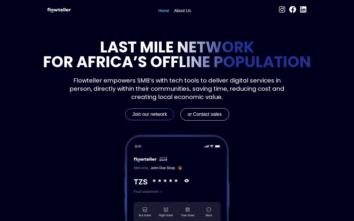 Flowteller website preview