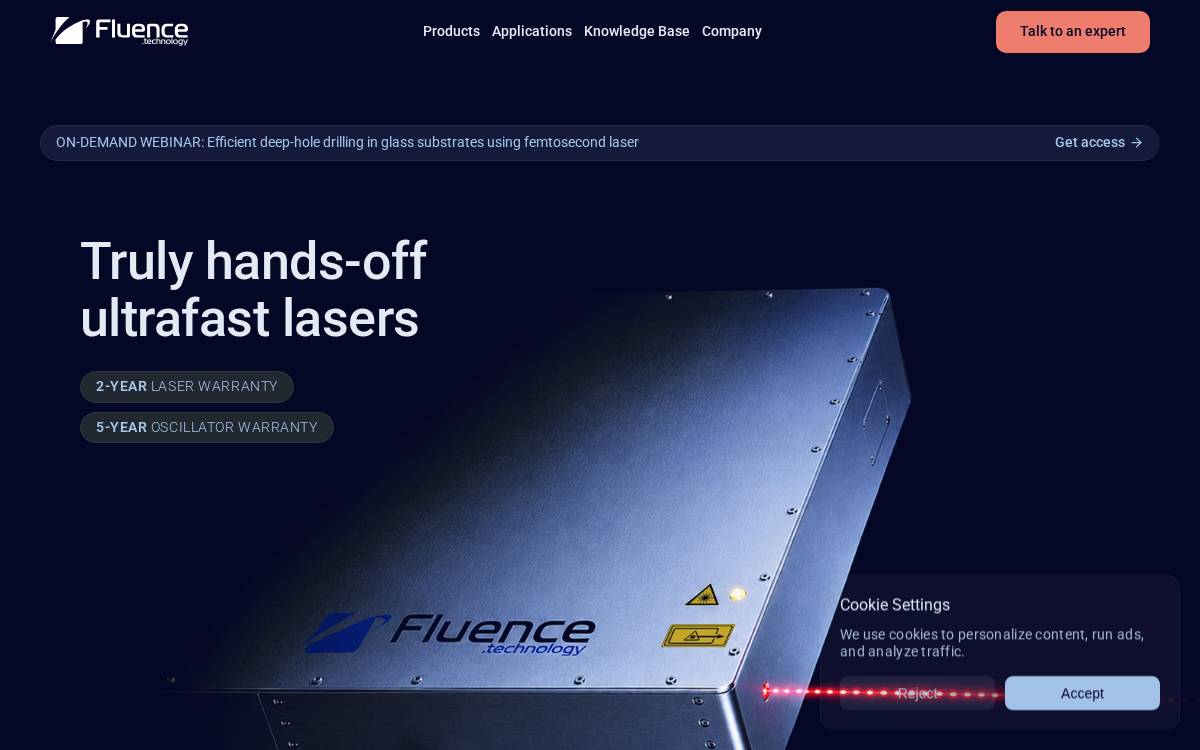 Fluence website preview