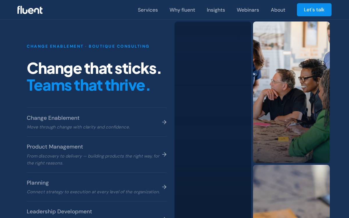 Fluent website preview