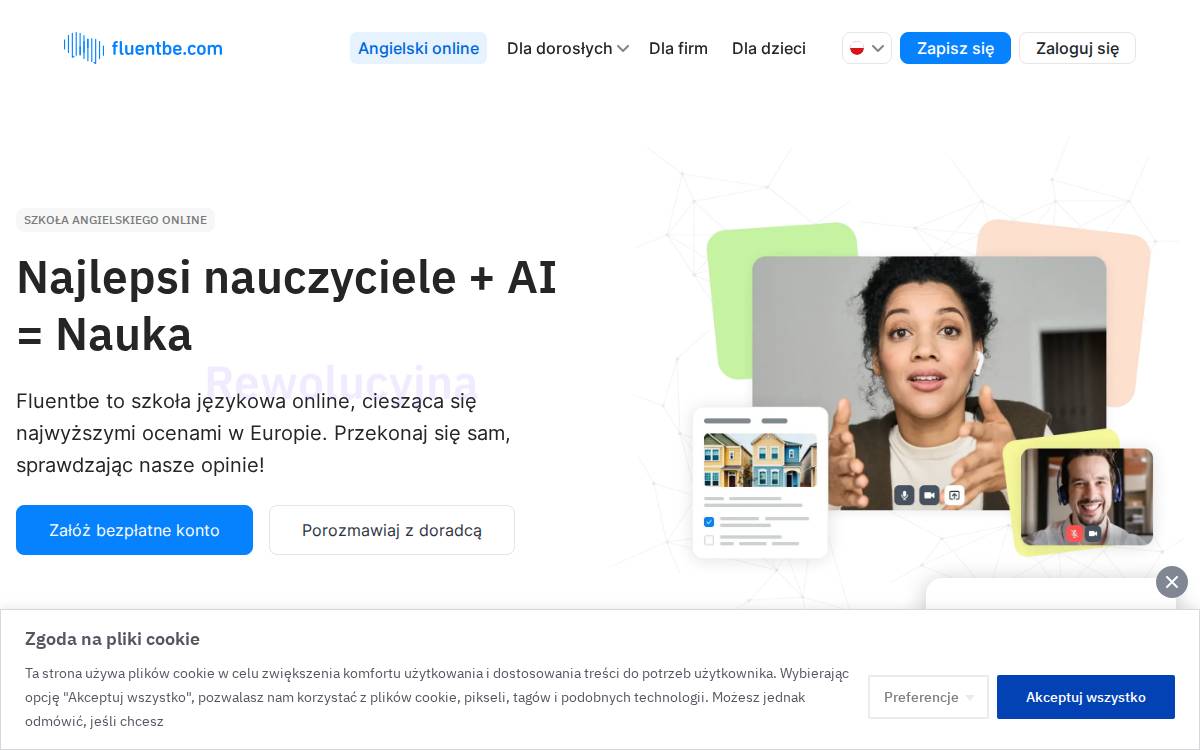 Fluentbe website preview