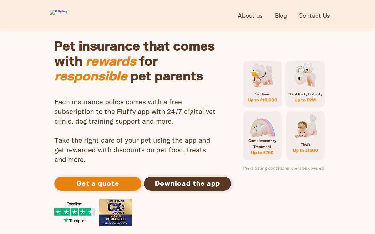 Fluffy website preview