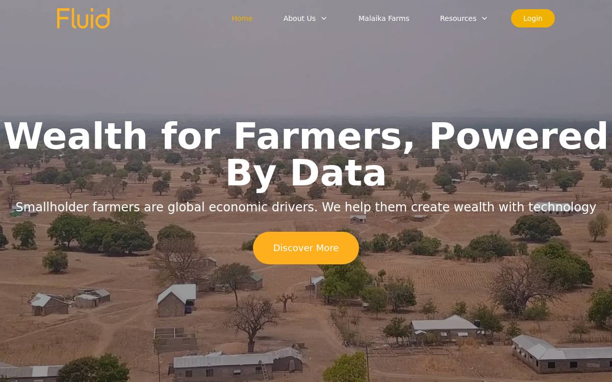 Fluid Finance website preview