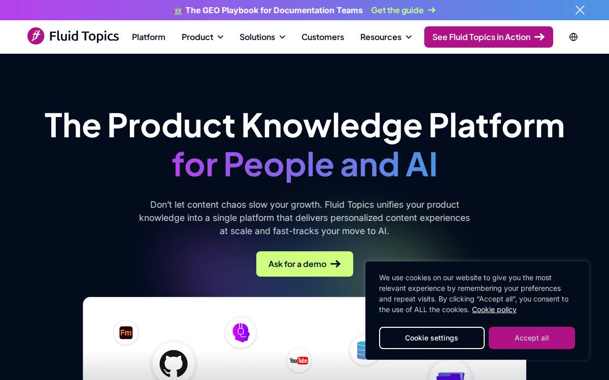 Fluid Topics website preview