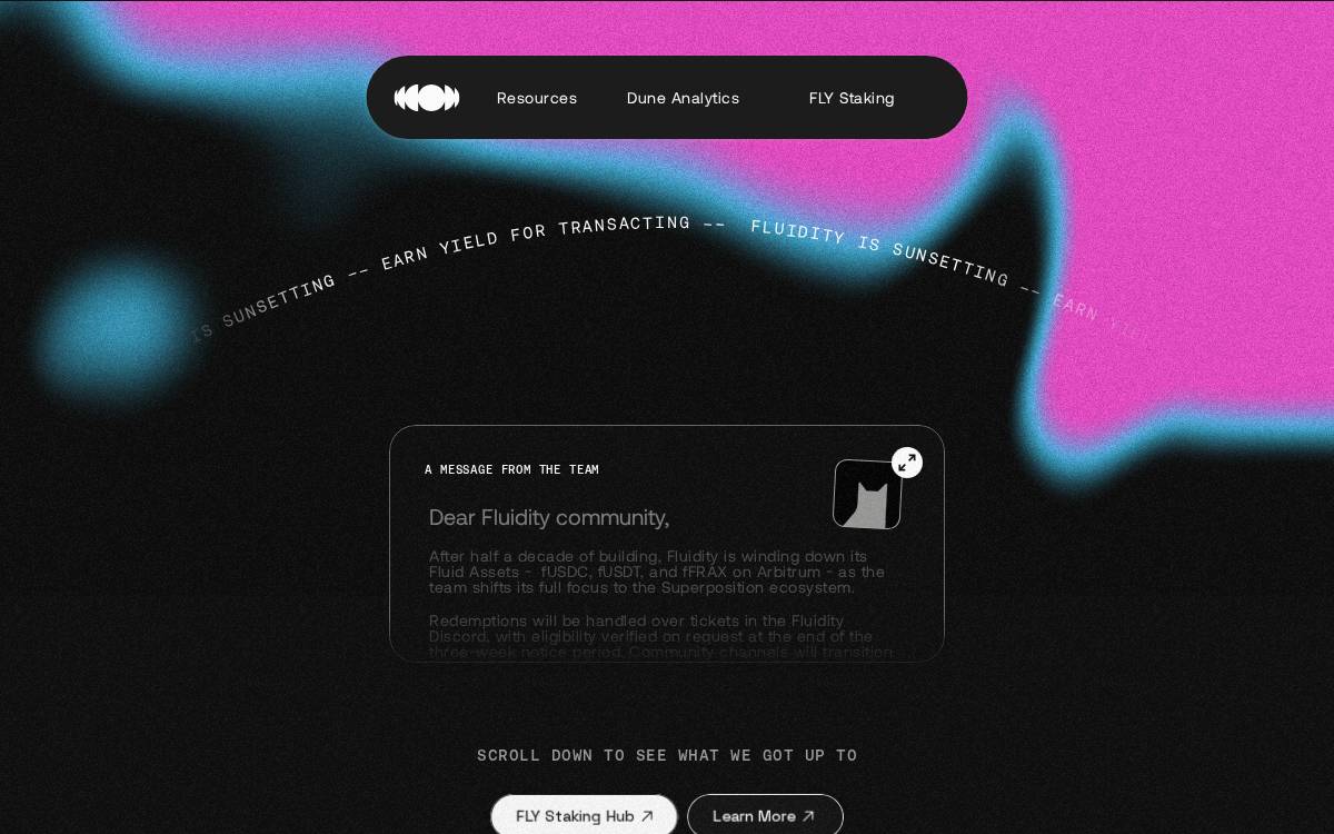 Fluidity website preview